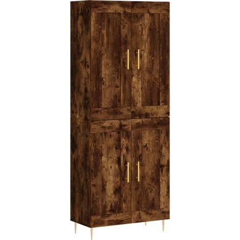 Aparador alto madera contrachapada roble ahumado 695x34x180 cm (1/5)