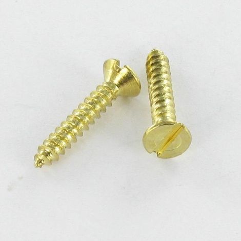 Vis tôle Tête fraisée Fendue 2.9X16 Acier laitonne-10 pièces