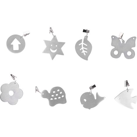 8 pièces Pendentif Nappe Acier Inoxydable, Clip Nappe Cuisine Étoile Papillon, Décoration de Table (1/5)