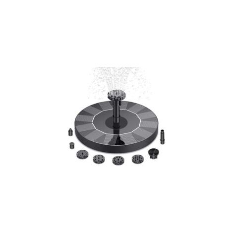 Fontaine Solaire Exterieure de Jardin, Fontaine Exterieure de Jardin avec 6 Buses, Pompe Solaire Bassin Exterieur pour Étang Piscine Patio Décoration (1/4)