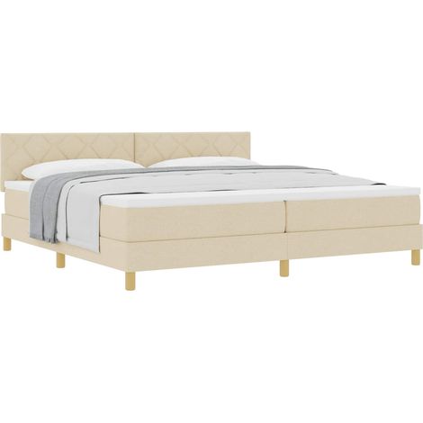 Maison Exclusive - Boxspringbett mit Kissen mit Kopfteil Creme 20