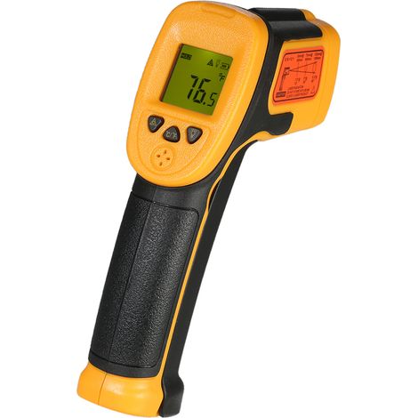 SMART SENSOR Mini Thermomètre Infrarouge IR Sans Contact LCD Portable -32550°C/-261022°F 12:1 Appareil de Mesure Température Numérique Industriel Mémorisation Données (Non pour Humains)
