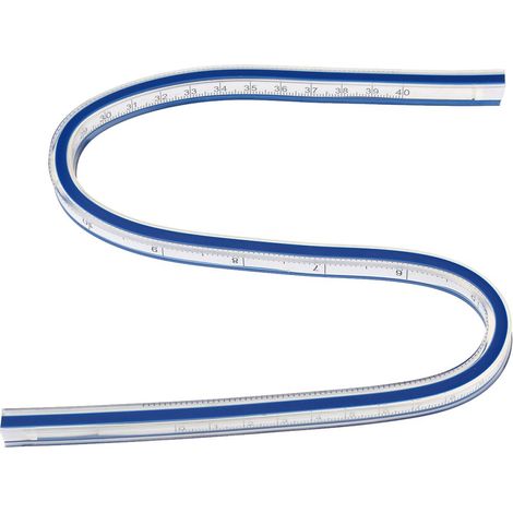 1 Règle courbe flexible, outil mesure double face cm pouce, plastique souple pour dessin couture (1/5)