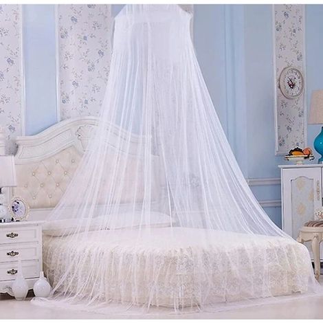 GroupeM Colonne Couverture de lit Princesse Mosquito Net Grande Dome Mosquito Net Lit Rideau Cour Ronde Net Plafond Rond Net (1/5)