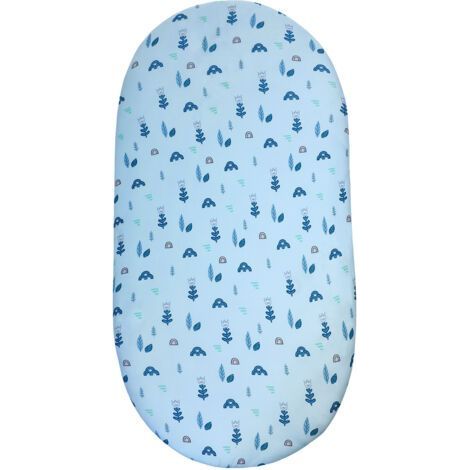 Drap-housse de dessin animé en coton polyester pour bébé Drap de lit pour berceau de bébé Housse de matelas de petite taille 82 41 8 Convient pour berceau, nacelle et berceau(d'herbe) (1/5)