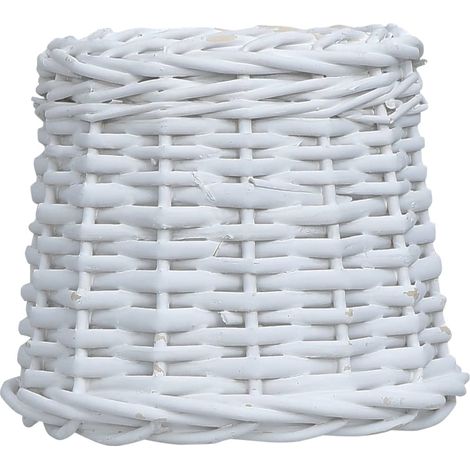 Abat-jour Osier 25x17 cm Blanc