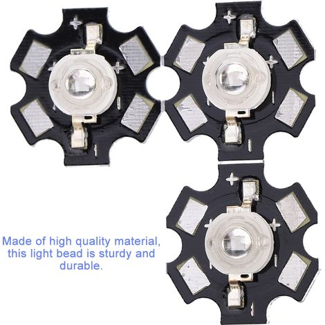 LED 3W haute puissance, diodes émettrices pour luminaires DIY, bleu royal (1/5)