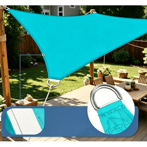 Voile d'ombrage d'extérieur, Tissu d'auvent étanche, Accessoires d'ombrage — Idéal pour balcons et abris de voiture (Beige, 4x4 m)