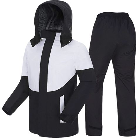 Imperméable unisexe couvrant tout le corps, idéal pour l'été et la moto. Combinaison imperméable et pantalon de pluie. (1/5)