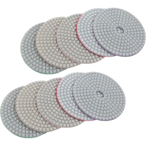 11 Disques de Polissage à Eau, Pad Diamant Souple pour Pierre, Disques à Rectifier la Céramique, Lot de 11 (Exclusif Mexique, sans échantillons) (1/5)