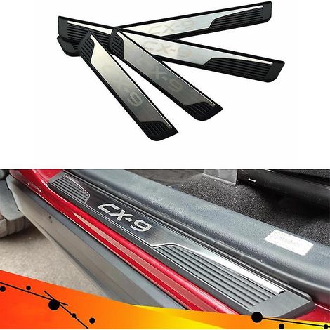 Accessoires automobiles : Plaque de seuil de porte pour Mazda CX-9 2016-2024, protection de seuil de porte ( ) (1/5)