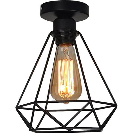 Deckenlampe Retro Deckenleuchte  E27 Hängelampe Lampenschirm Industrielle Metall Eisen für Flur Studie Küche Büro Schlafzimmer