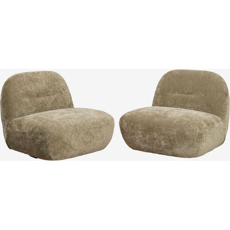 Pack de 2 fauteuils pivotants chenille Sernin SKLUM