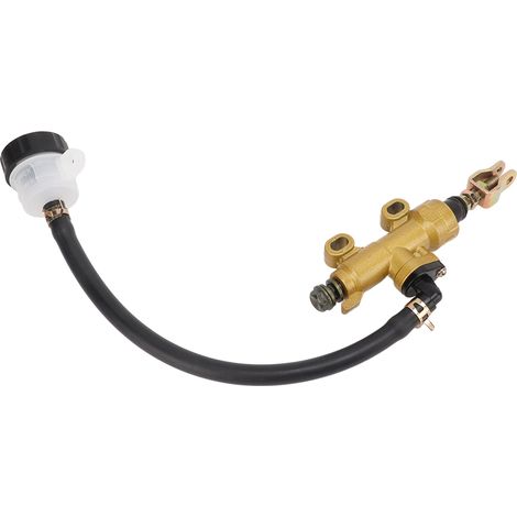 Kit Maître-Cylindre Frein Arrière Moto avec Réservoir Hydraulique Universel pour Dirt Bike ATV Coupe Ronde (1/5)