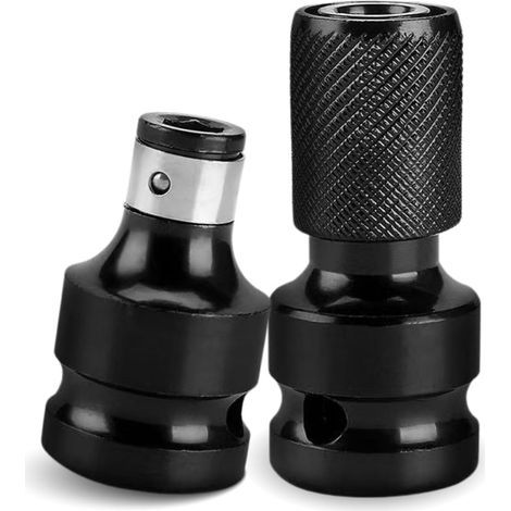 Set mit 2 Schlagschrauber-Adaptern, 1/2" auf 1/4" Vierkantantrieb, für Schlagschrauber, Schraubendreher, Bithalter (1/5)