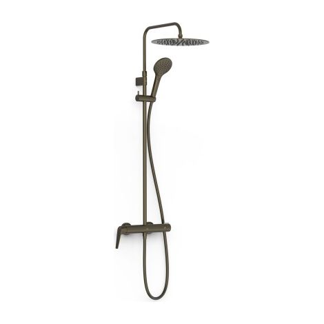 Ensemble douche mitigeur 2 voies Fuji Noir Bronze - TRES 28119701KMB