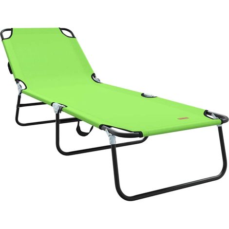 Maison Exclusive - Lettino prendisole pieghevole Verde 188 x 57 x 86,5 cm