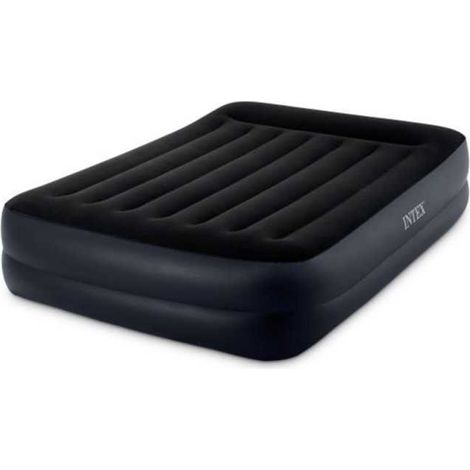 Intex – Matelas gonflable électrique 2 places 152x203 cm – Hauteur 42 cm – Structure Fiber Tech pour confort optimal – Gonfleur intégré