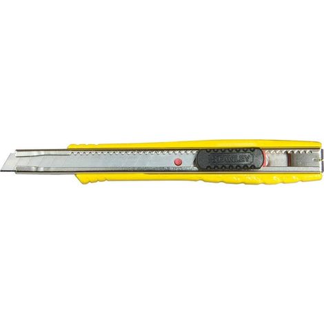STANLEY cuter fat max 9 mm 0-10-411 stanley , Cuerpo de aleación de aluminio y acero inoxidable para aumentar la resistencia. Diseño fino. Contribuye a aumentar el control, la prec (1/3)