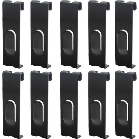 10 pièces Crochets de suspension en métal pour panneau grillagé, crochets à encoche pour panneau de vitrine, crochets pour cadres, accessoires pour panneau grillagé en métal pour magasin (1/5)
