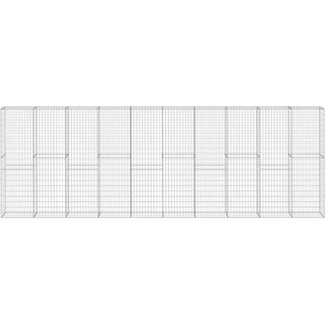 Maison Exclusive - Gabionenwand mit Abdeckung Verzinkter Stahl 60 (1/5)
