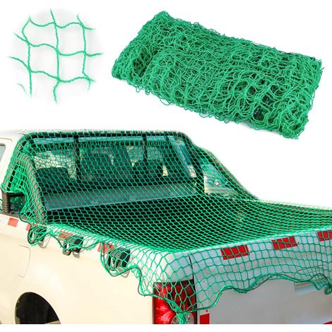 Rete per rimorchio, rete da trasporto 150 x 200 cm, rete di sicurezza per carichi, protezione anticaduta, borsa portaoggetti, maglia intrecciata: 45 x 45 mm, diametro 3 mm, polipropilene (1/5)