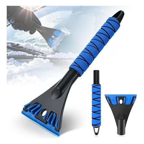 Grattoir à Glace pour Voiture, Grattoir Pare Brise Voiture, 2 en 1 Brise à Neige d'hiver, Grattoir Brise Voiture Ergonomique Douce, Poignée Ergonomique Douce Pare Voiture, SUV