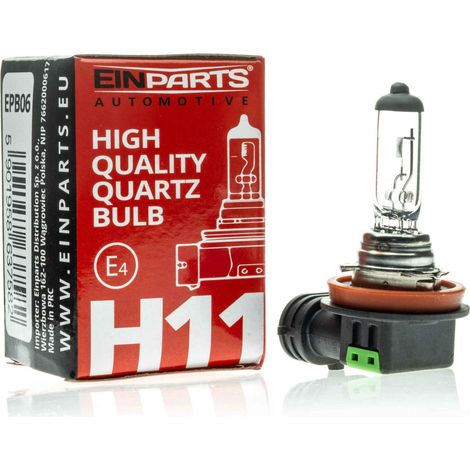 Bombilla halógena EinParts H11 12 V 3000 K amarilla 55 W PGJ19-1, 1 unidad (1/3)
