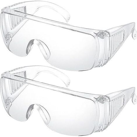 Lot de 2 lunettes de sécurité - Lunettes de sécurité d'extérieur - Lunettes de sécurité - PC - Transparentes (1/4)