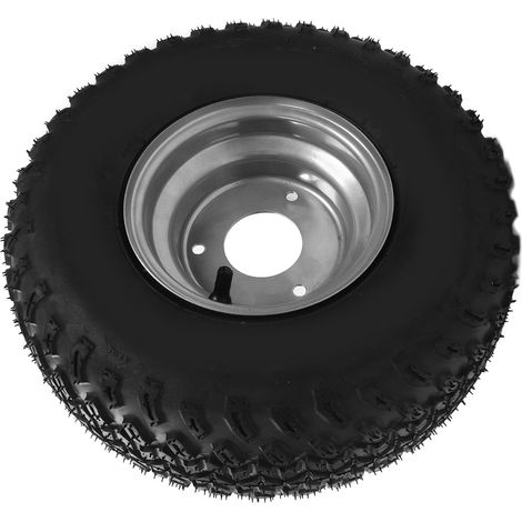 Pneu 15x6-6 avec moyeu intégré, installation facile, pour quad UTV go-kart, pneu robuste tout-terrain, 15 pouces, 6 pouces de large, pneu résistant pour véhicules légers. (1/5)