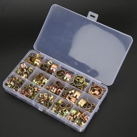 Collier de serrage à bande perforée en zinc coloré - 115 pièces pour tuyau d'air de tuyau (1/4)
