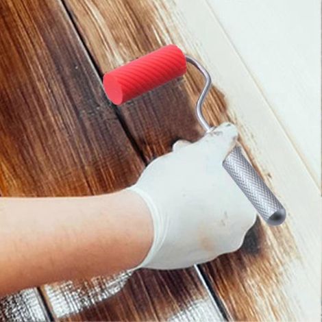 Kit de rouleau en silicone multi-usages pour la rénovation de la maison, comprenant un plateau et des outils pour la peinture murale et les travaux de peinture. (1/5)