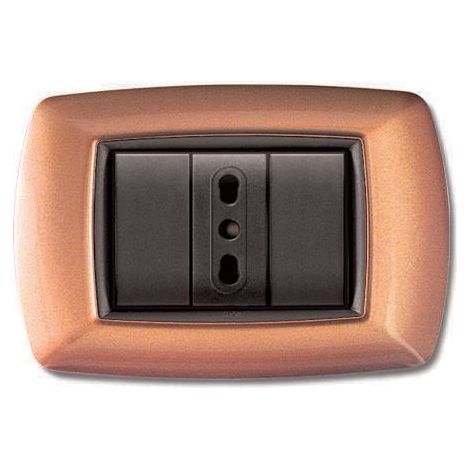 Placca 3 moduli mylife rame