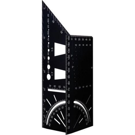 Équerre Menuisier 3D, Angle Règle Alliage d'Aluminium 45 90 Degrés d'Onglet Travail du Bois Règle de Mesure Poutres Tubes Tridimensionnel pour Décorative (1/5)