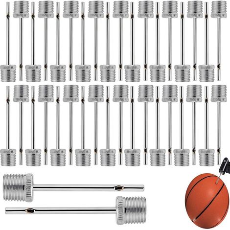 Ball Inflation Tips, Pack of 40 Ball Pumps, Stainless Steel Inflating Tips for Basketball, Football, Volleyball and All Other Sports Balls (1/5)