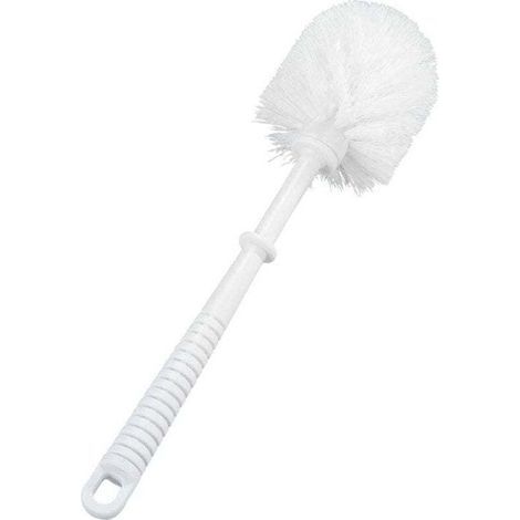 Brosse WC de rechange pour porte-brosse WC avec manche en plastique blanc, Polypropylène, Ø 8.5x34 cm, blanc (1/5)