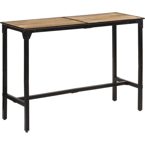 Table de bar hauteur 107 cm en bois de manguier et fer DEC029438 (1/5)