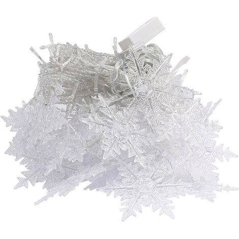 Rideau Lumineux - Flocon De Neige - 3.5 M - 96 LED - 8 Modes - Blanc Froid - Décoration Fenêtre Noël Mariage Anniversaire - 1 Pièce (1/5)