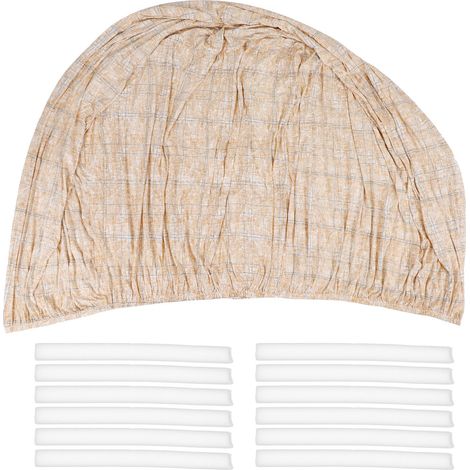 Housse de Canapé Extensible Polyester Beige Clair Protection Anti-taches pour Salon 4 Places Confort Doux et Respirant (1/5)