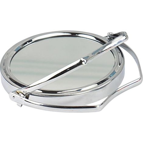 Miroir cosmétique pliable SECFOU pour bureau , avec cadre en métal et reflet clair , de table verre