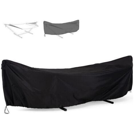 Housse de Hamac Extérieur Imperméable, Baches Complète Oxford 420D, Bache de Protection Adaptée pour Hamac et Hamac Double, Coupe-Vent, Résistant à l'hiver, aux Intempéries (285 x 17 X 80 cm) (1/2)