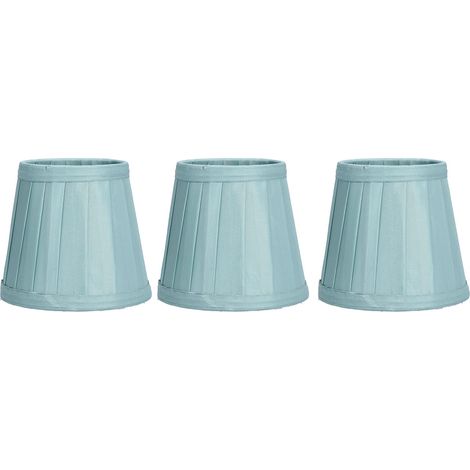 Set di 3 paralumi E14 – verde scuro con clip – leggeri e comodi – per soggiorno / villa / casa / camera da letto / ufficio