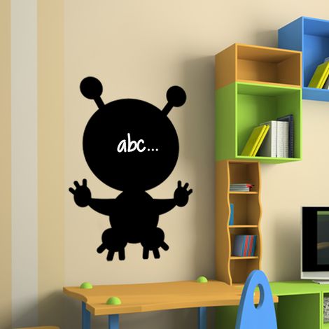 Sticker ardoise tableau noir - stickers muraux adhésif effaçable - DESIGN OURSON - 30x20cm (1/3)