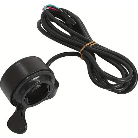Levier d'accélérateur à commande au pouce unique modifié pour vélos électriques, longueur du câble côté droit 1,8 mètre, diamètre 22 mm.