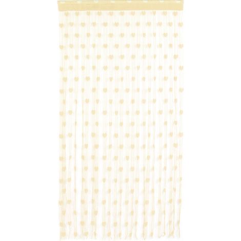 Tenda per porta o finestra in poliestere — Ideale per la decorazione della camera e del soggiorno (Beige) — 100 x 200 cm (1/5)