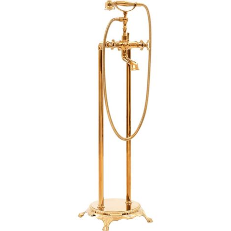 vidaXL Freestanding Bathtub Faucet Stainless Steel 99,5 cm Gold (1/5)