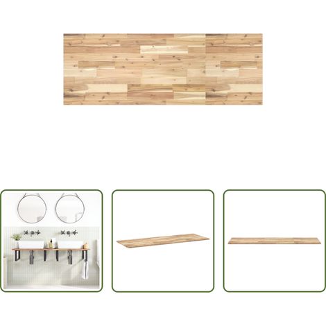 vidaXL Bois d'acacia - Dessus de meuble de salle de bain non traité bois d'acacia (1/5)