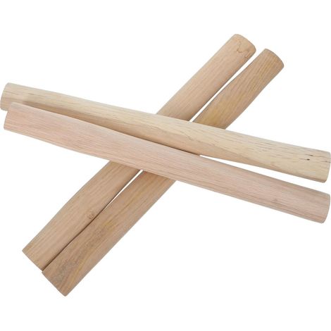 4 Pièces Manche en Bois Dur de 35cm pour Marteau, Remplacement Ergonomique Prise Confortable, Compatible pour Outils de Jardin et Réparation de Menuiserie (1/5)