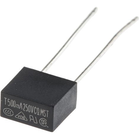 Fusible non réarmable filaire RS PRO, Sortie Radiale, 500mA, type T 250V