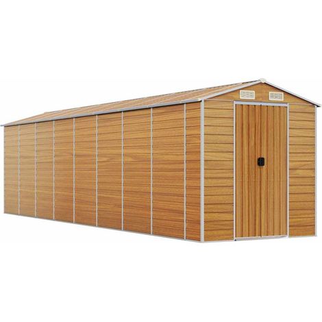 Maison Exclusive - Capanno Giardino Marrone Chiaro 191x725x198cm Acciaio Zincato (1/5)